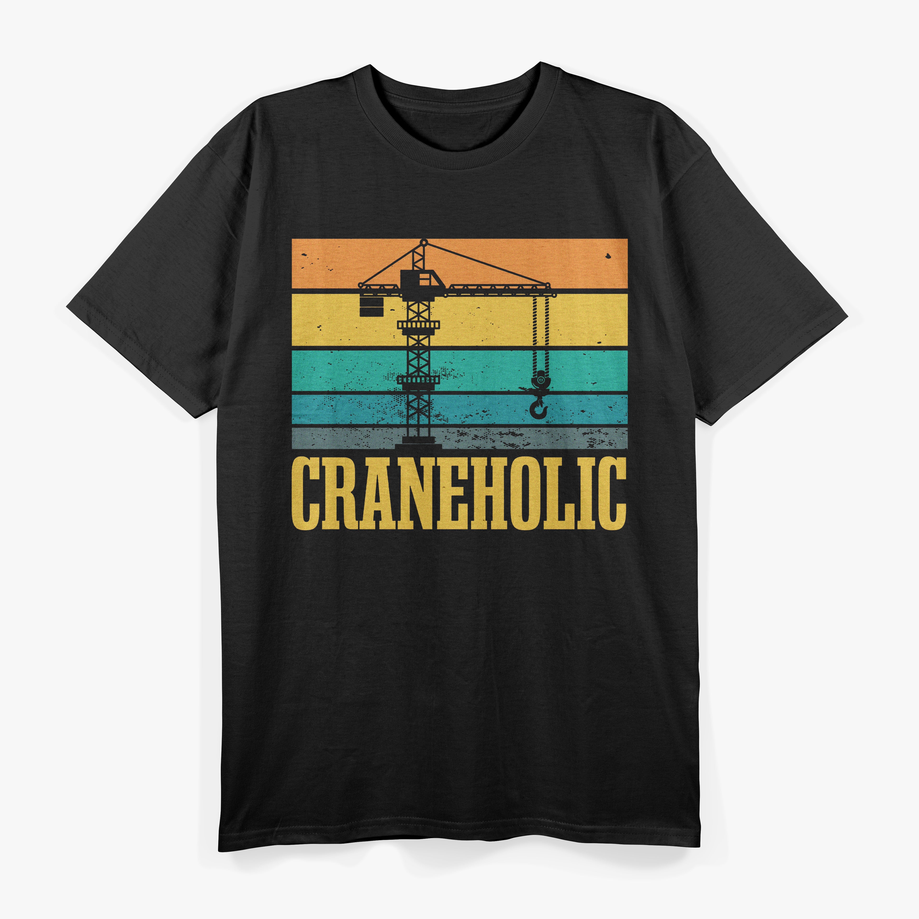 Crane Operator Retro Vintage Craneholic T-Shirt