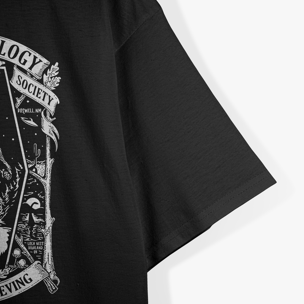 Cryptozoology Monster Trackers Emblem Mothman T Shirt