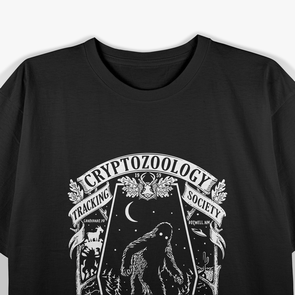 Cryptozoology Monster Trackers Emblem Mothman T Shirt