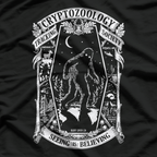 Cryptozoology Monster Trackers Emblem Mothman T Shirt