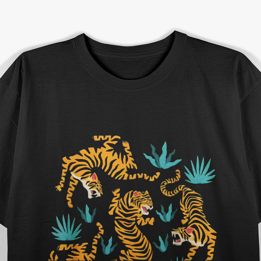 Cool Dancing Tiger Graphic T-Shirt