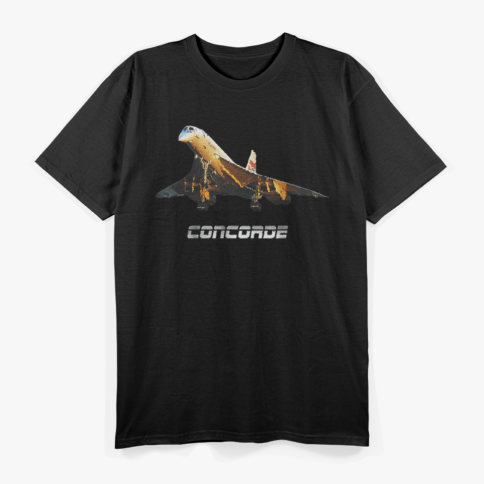 Dark Supersonic Jet Concorde Awesome Pilot T-Shirt