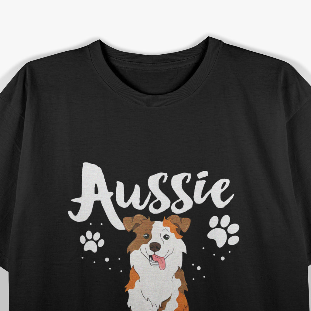 Australian Shepherd Red Tri Dog World's Best Aussie Mama T-Shirt