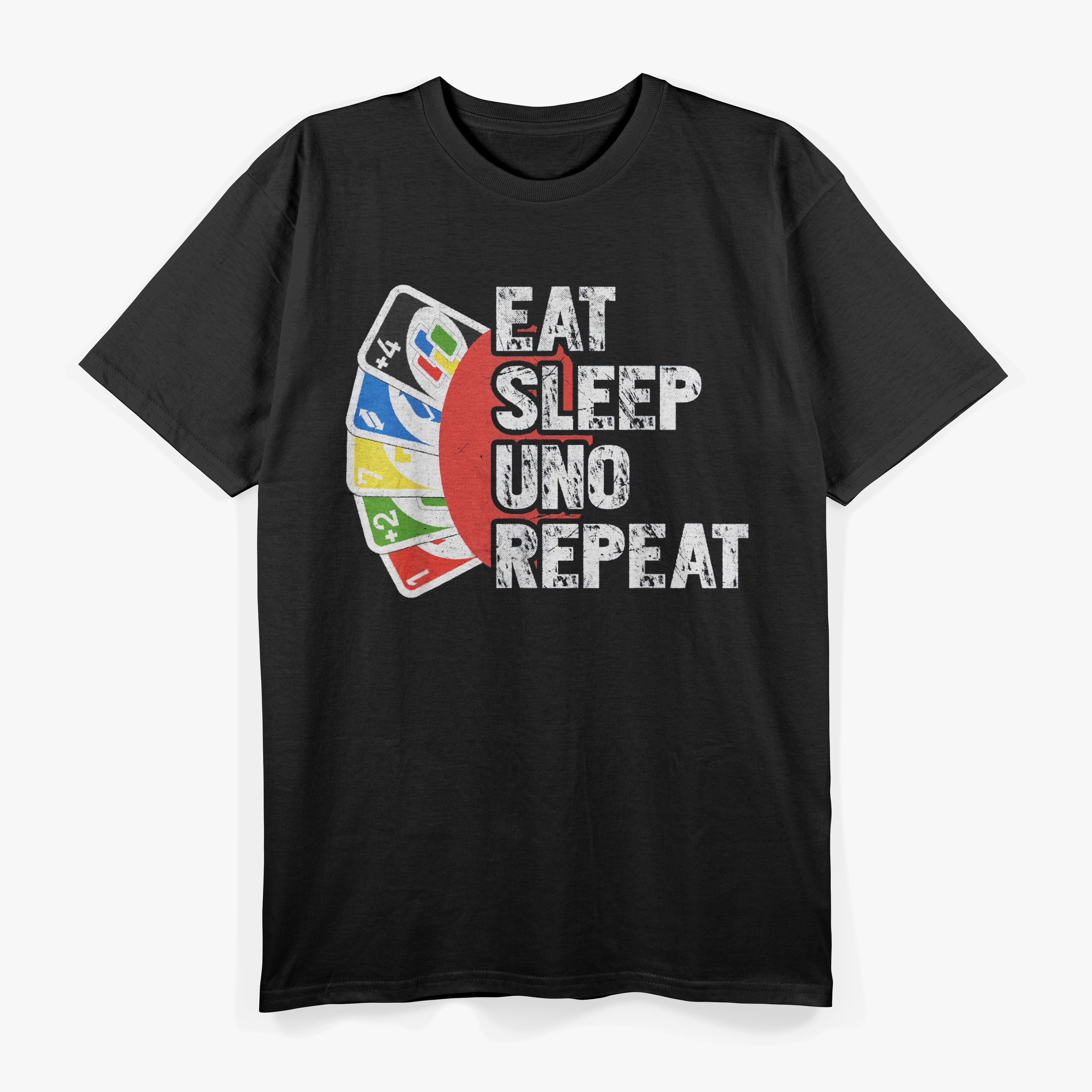 Eat Sleep Uno Repeat Funny T-Shirt