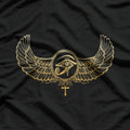 Egyptian Eye of Ra Sun Ankh & Wings Symbolism T-Shirt