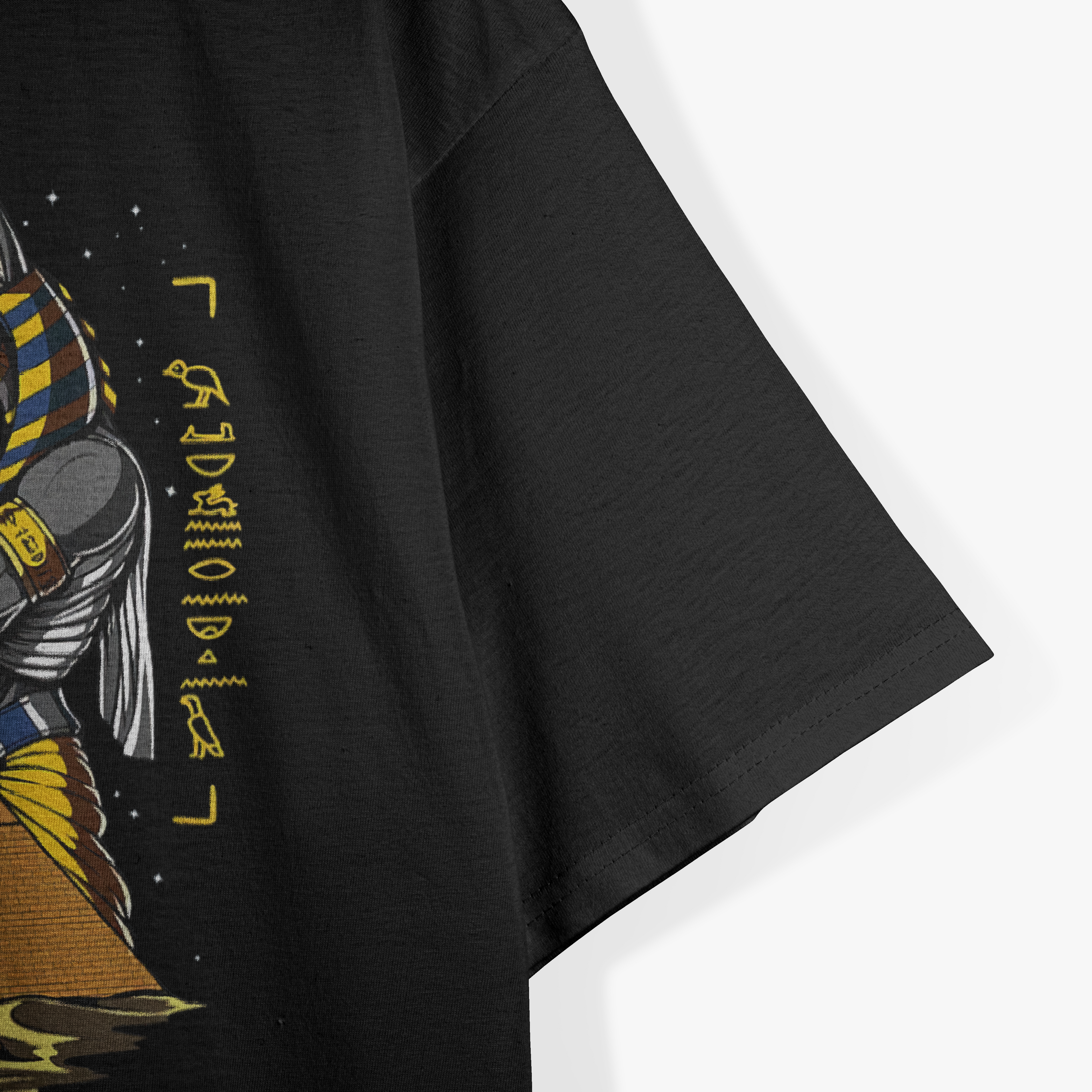 Egyptian God Anubis Horus Ancient Pyramids Ankh Hieroglyphs T-Shirt