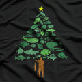 Fish Christmas Tree Merry Fishmas Funny Christmas Fisherman T-Shirt