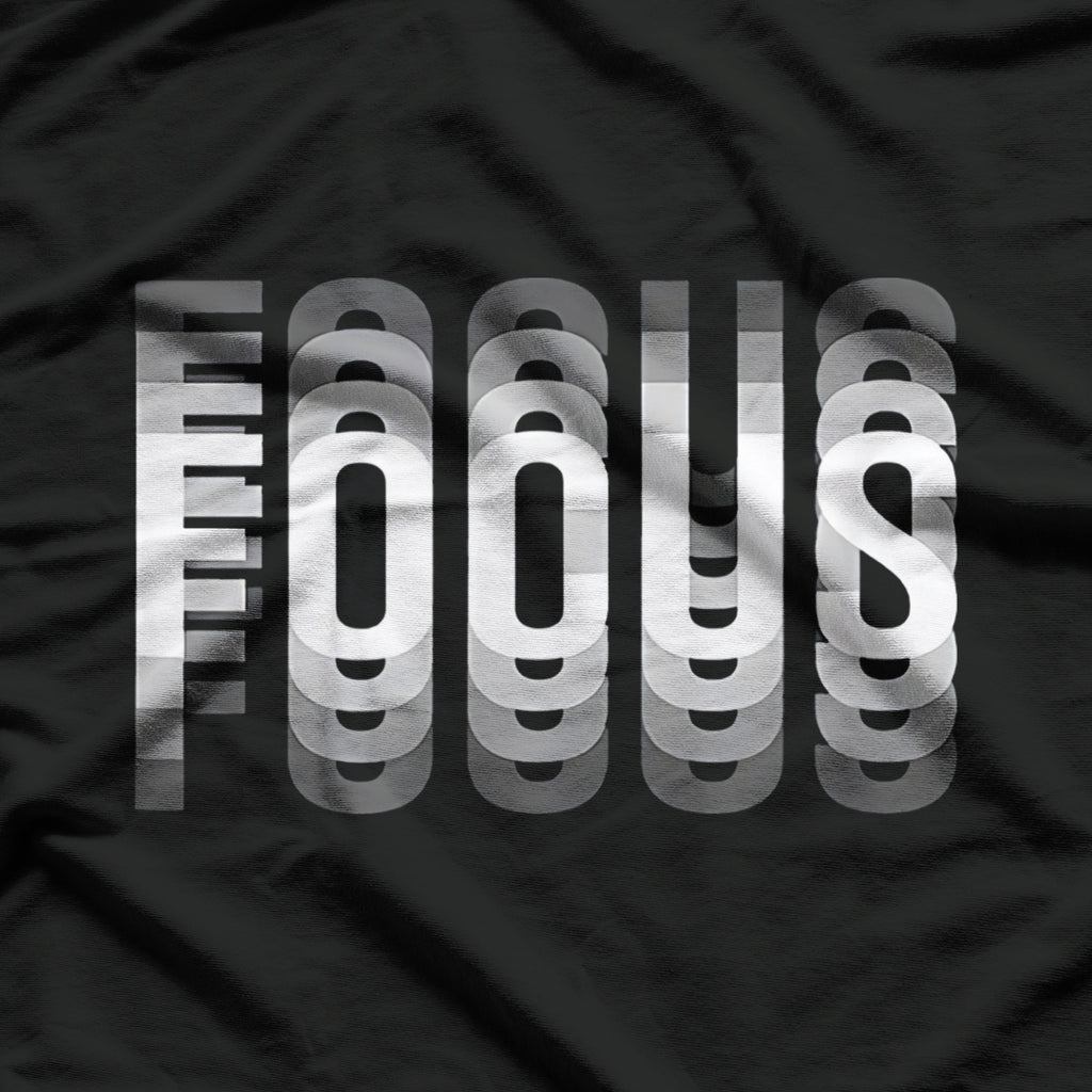 Focus - Optical Illusion Trippy Motivational T-Shirt