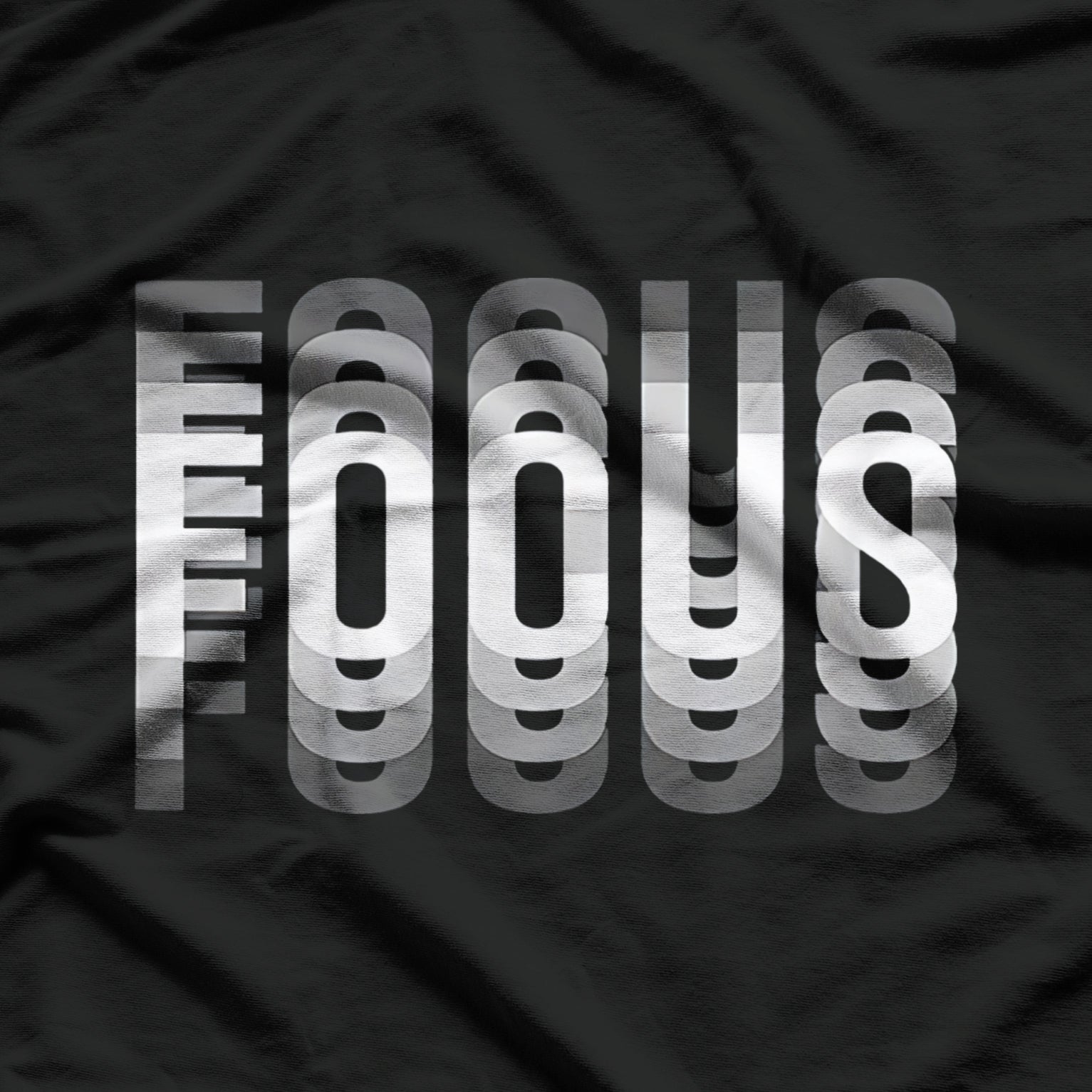 Focus - Optical Illusion Trippy Motivational T-Shirt