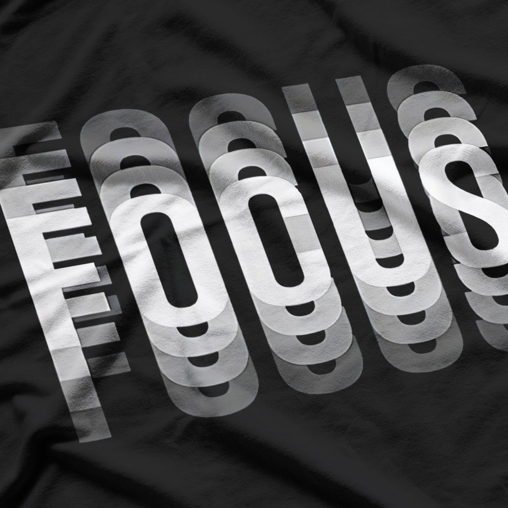 Focus - Optical Illusion Trippy Motivational T-Shirt