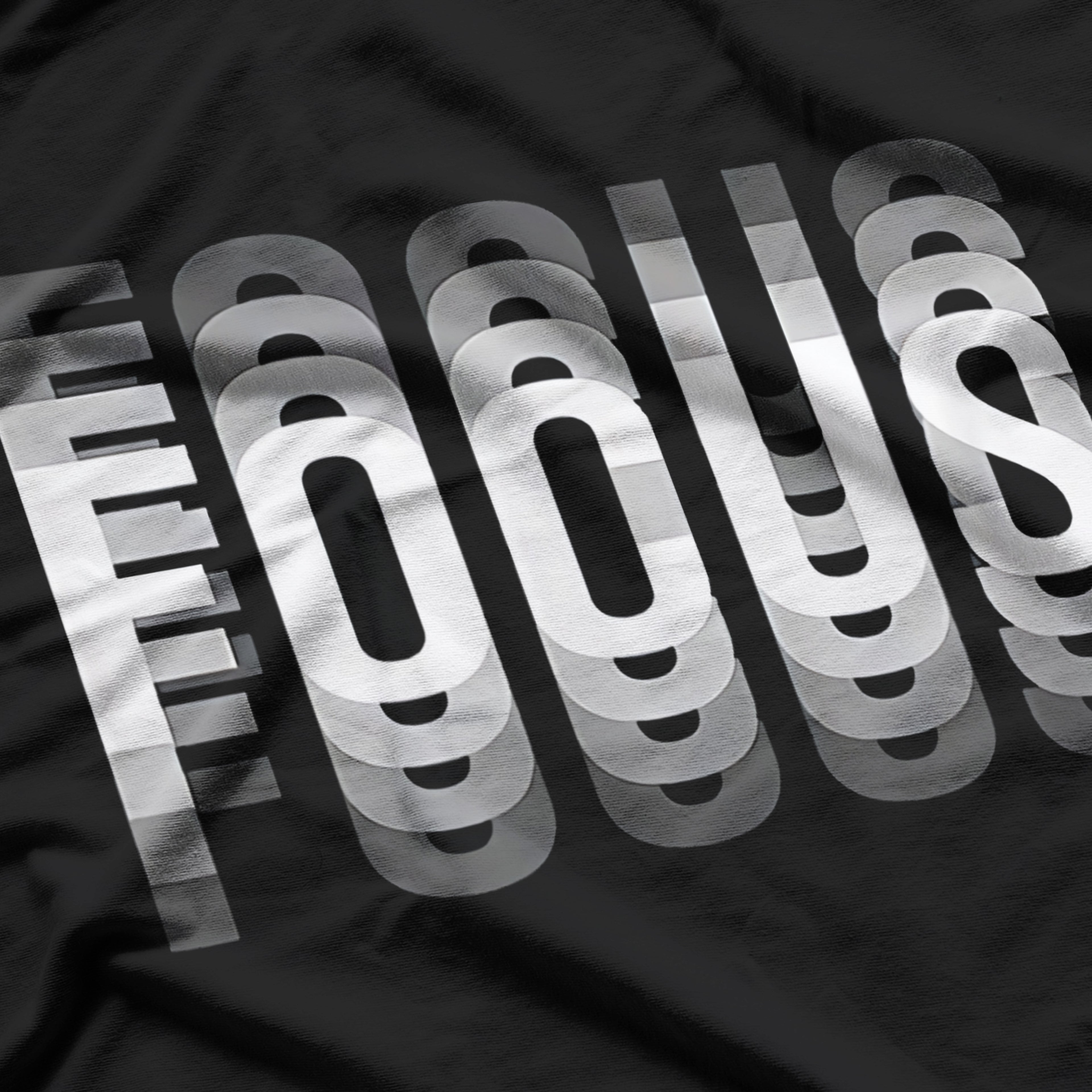 Focus - Optical Illusion Trippy Motivational T-Shirt