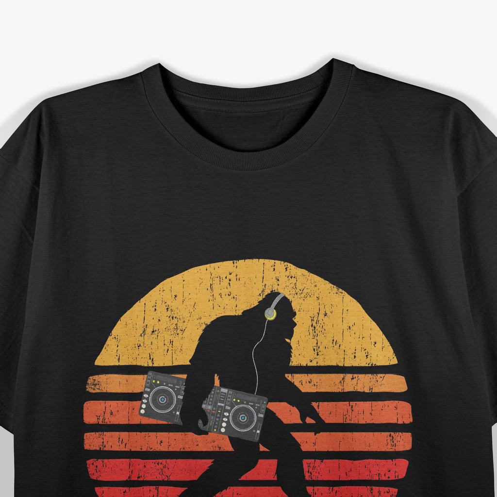 Bigfoot DJ Sasquatch - Funny DJ Graphic T-Shirt