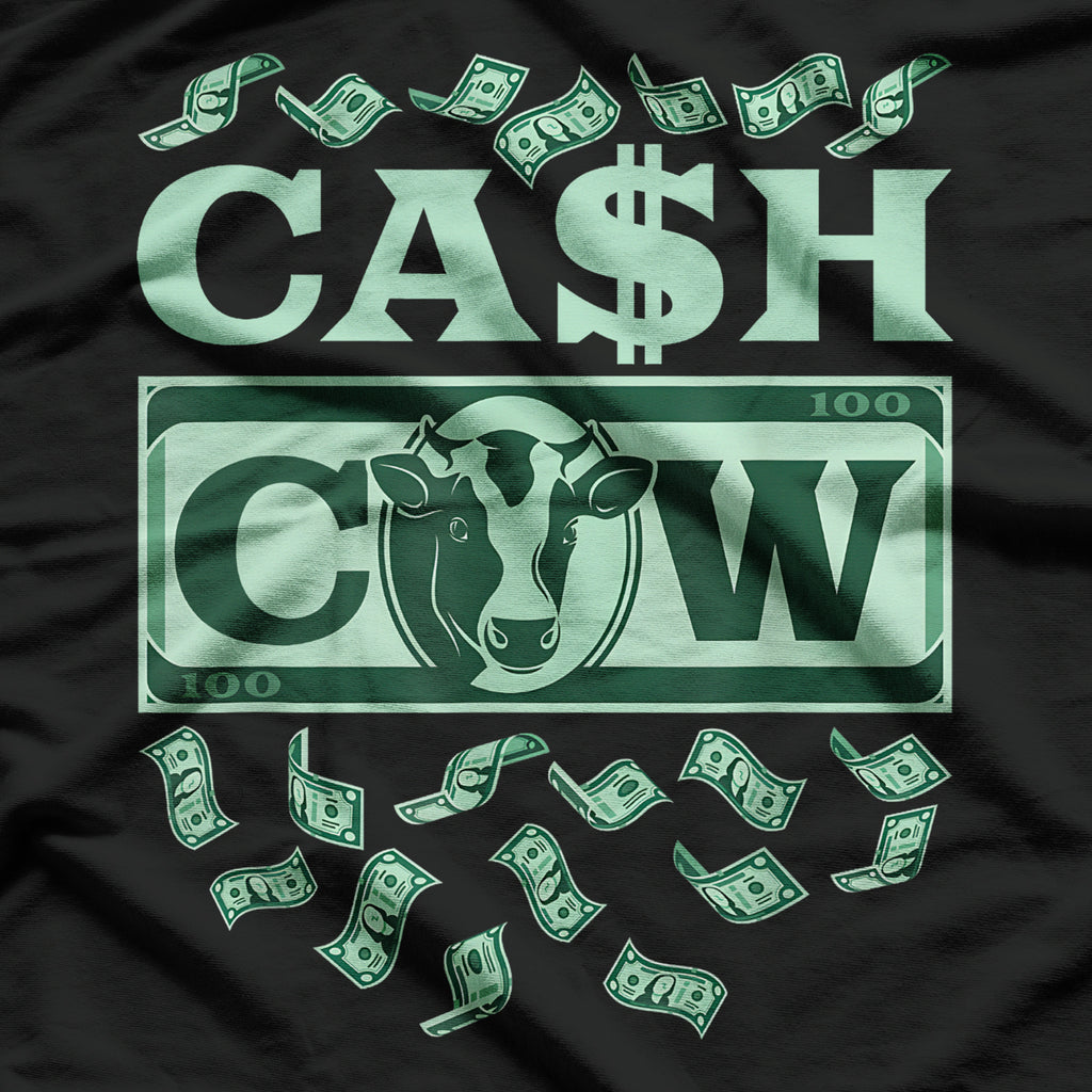 Cash Cow Dollar Bill Farm Farmer T-Shirt