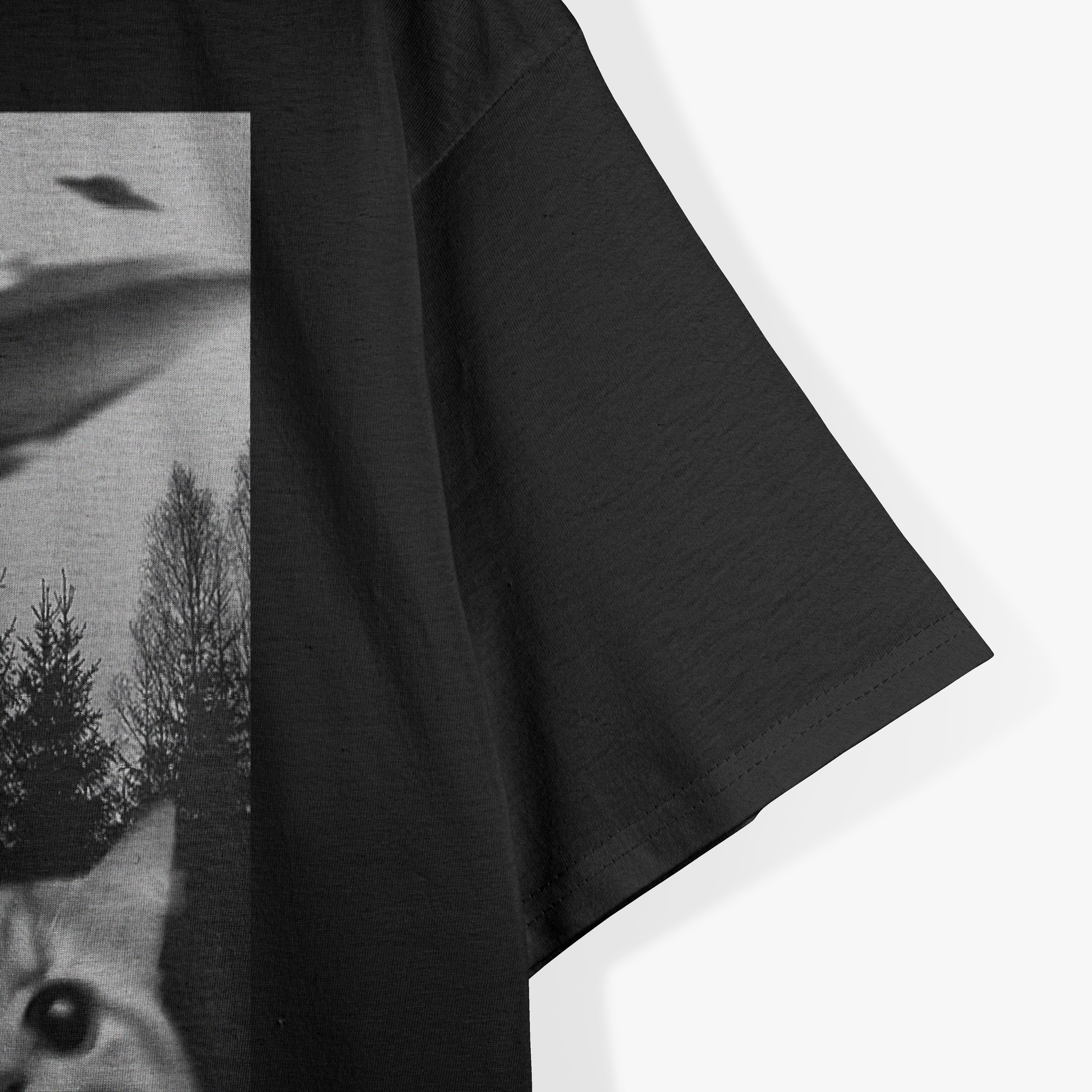 Funny Duo Cats Sci-fi Paws and UFOs Alien Invasion T-Shirt