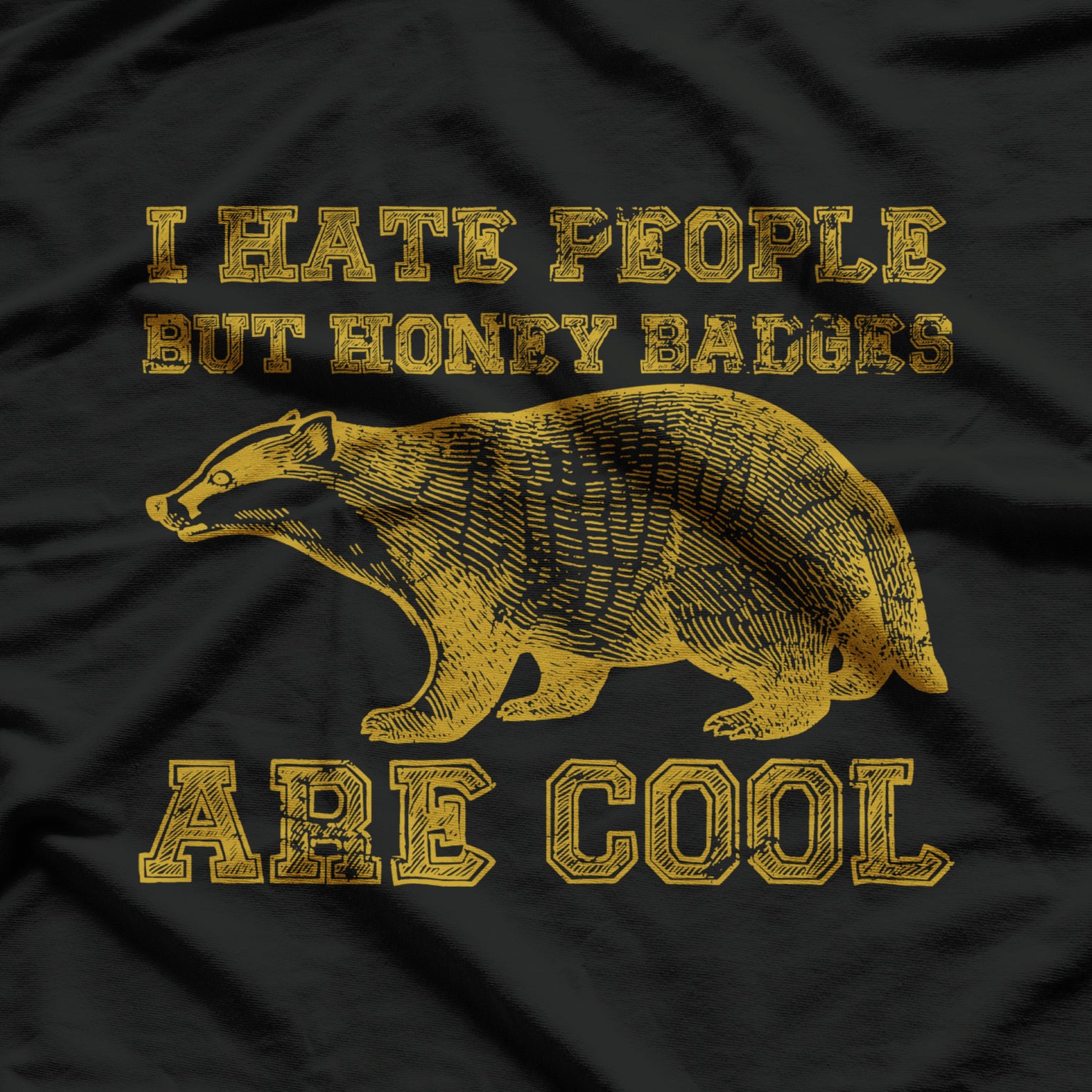 Retro Honey Badger Funny Animal Lover T-Shirt
