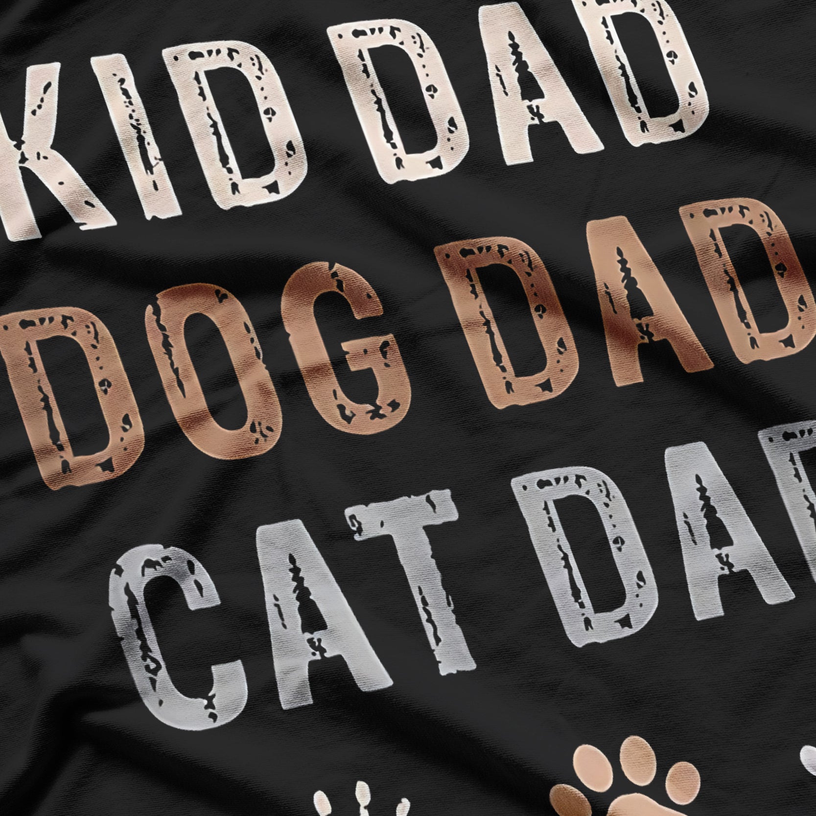 Kid, Dog, Cat Dad Design T-Shirt