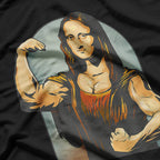 Gym Mona Lisa Muscle Fun Workout Fitness Bodybuilding T-Shirt