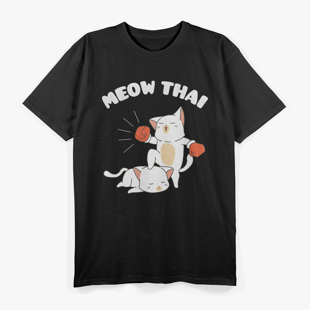 Funny Muay Thai Cats Thai Boxing Fighter Gift T-Shirt