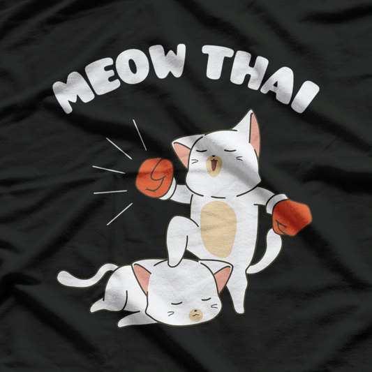 Funny Muay Thai Cats Thai Boxing Fighter Gift T-Shirt