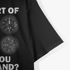 Funny Pilot Art, Aviation Airline Pilot Instruments T-Shirt