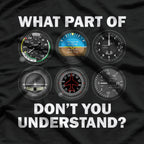 Funny Pilot Art, Aviation Airline Pilot Instruments T-Shirt