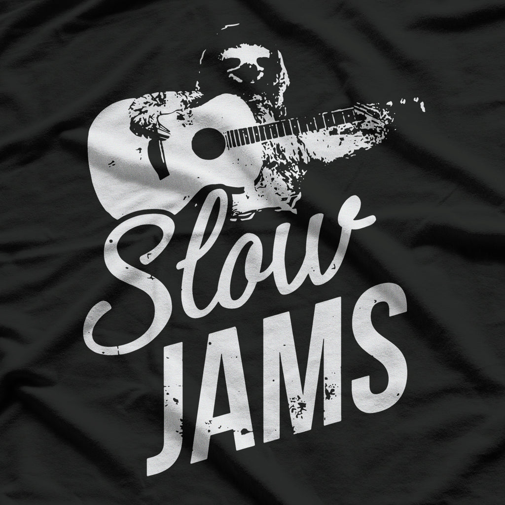 Funny Slow Jams Vintage Sloth Guitar T-Shirt