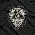 Guitar Pick Jesus Christian Music Guitarist Pastor Retro T-Shirt