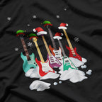 Guitar Santa Hat Christmas Tree Great Gift T-Shirt