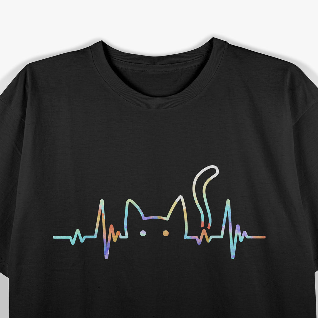 Cat Lover Cat Heartbeat Cute Cat Heartbeat T-Shirt