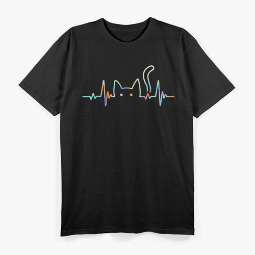 Cat Lover Cat Heartbeat Cute Cat Heartbeat T-Shirt