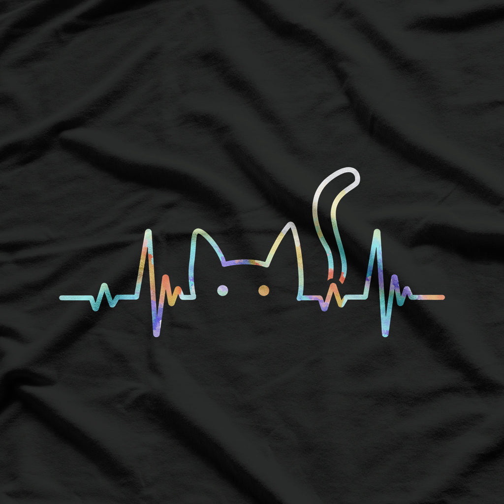 Cat Lover Cat Heartbeat Cute Cat Heartbeat T-Shirt