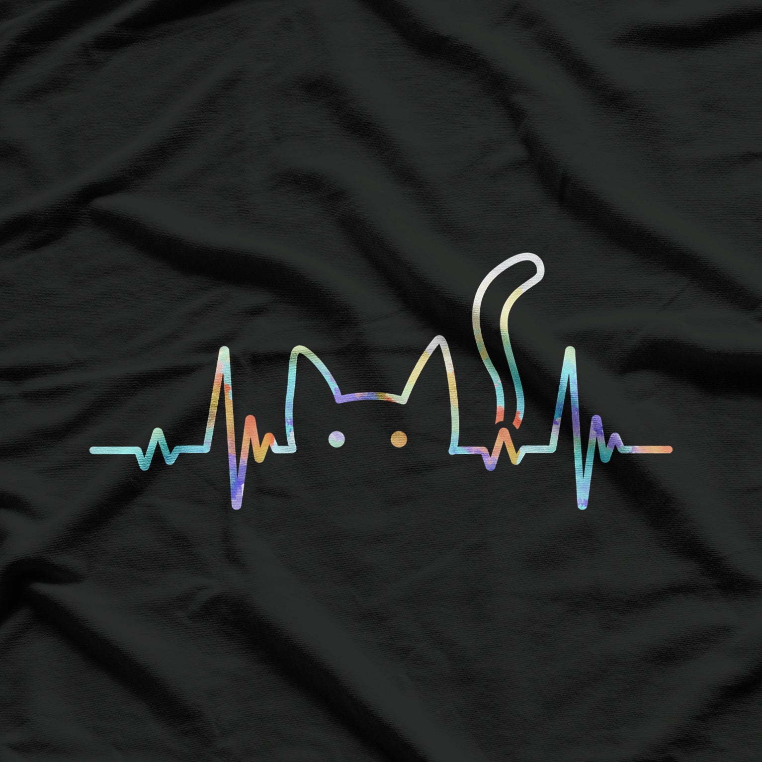 Cat Lover Cat Heartbeat Cute Cat Heartbeat T-Shirt