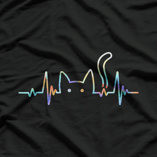 Cat Lover Cat Heartbeat Cute Cat Heartbeat T-Shirt