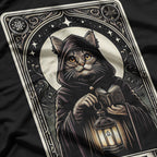 The Hermit Cat Tarot Card Enigmatic Feline T-Shirt