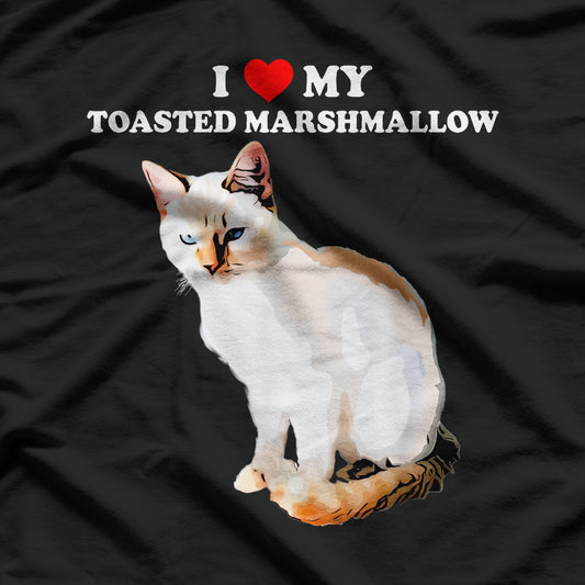 I Love My Toasted Marshmallow Flame Point Siamese Cat Kitten Men's T-Shirt