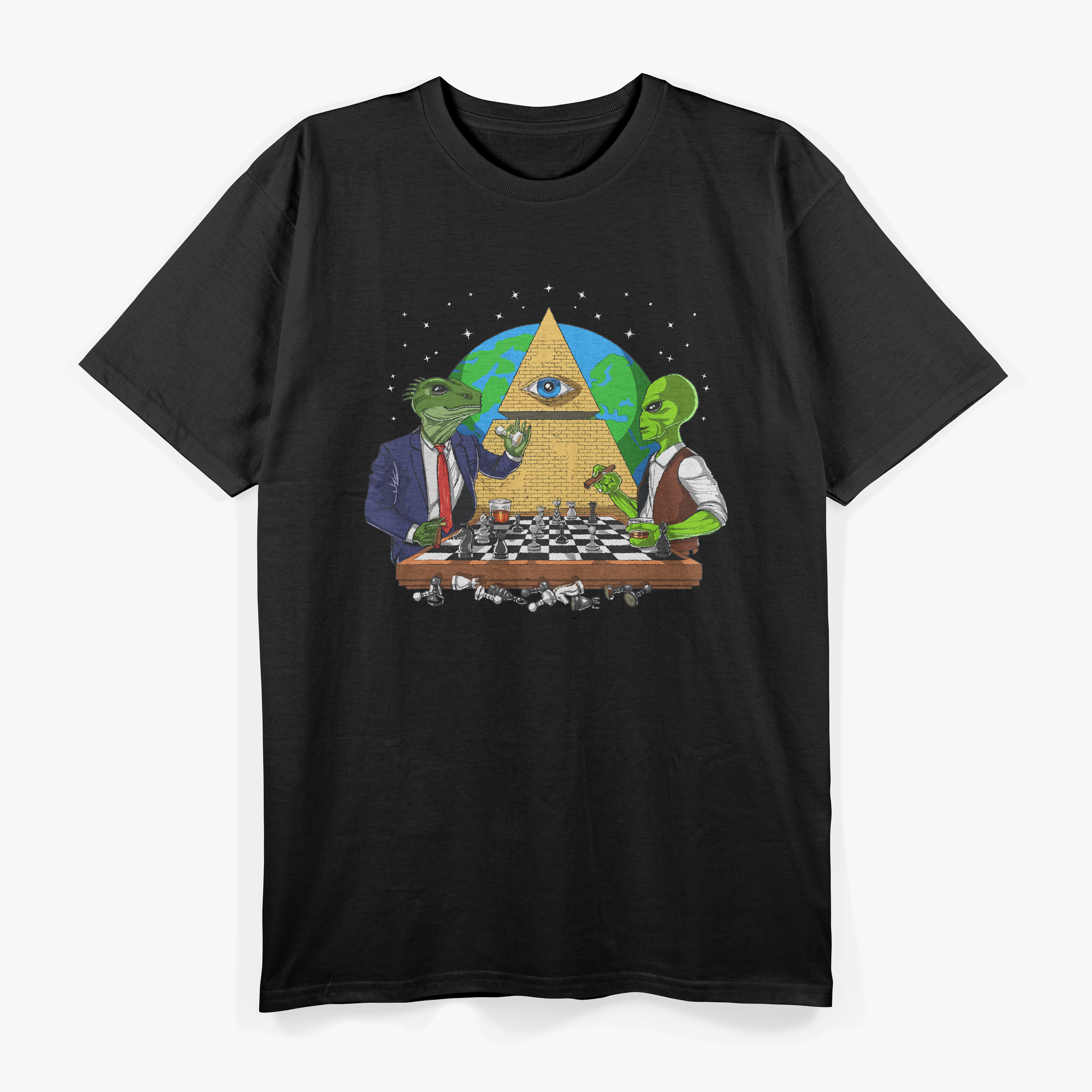 Alien Illuminati Conspiracy Theory All Seeing Eye Aliens T-Shirt