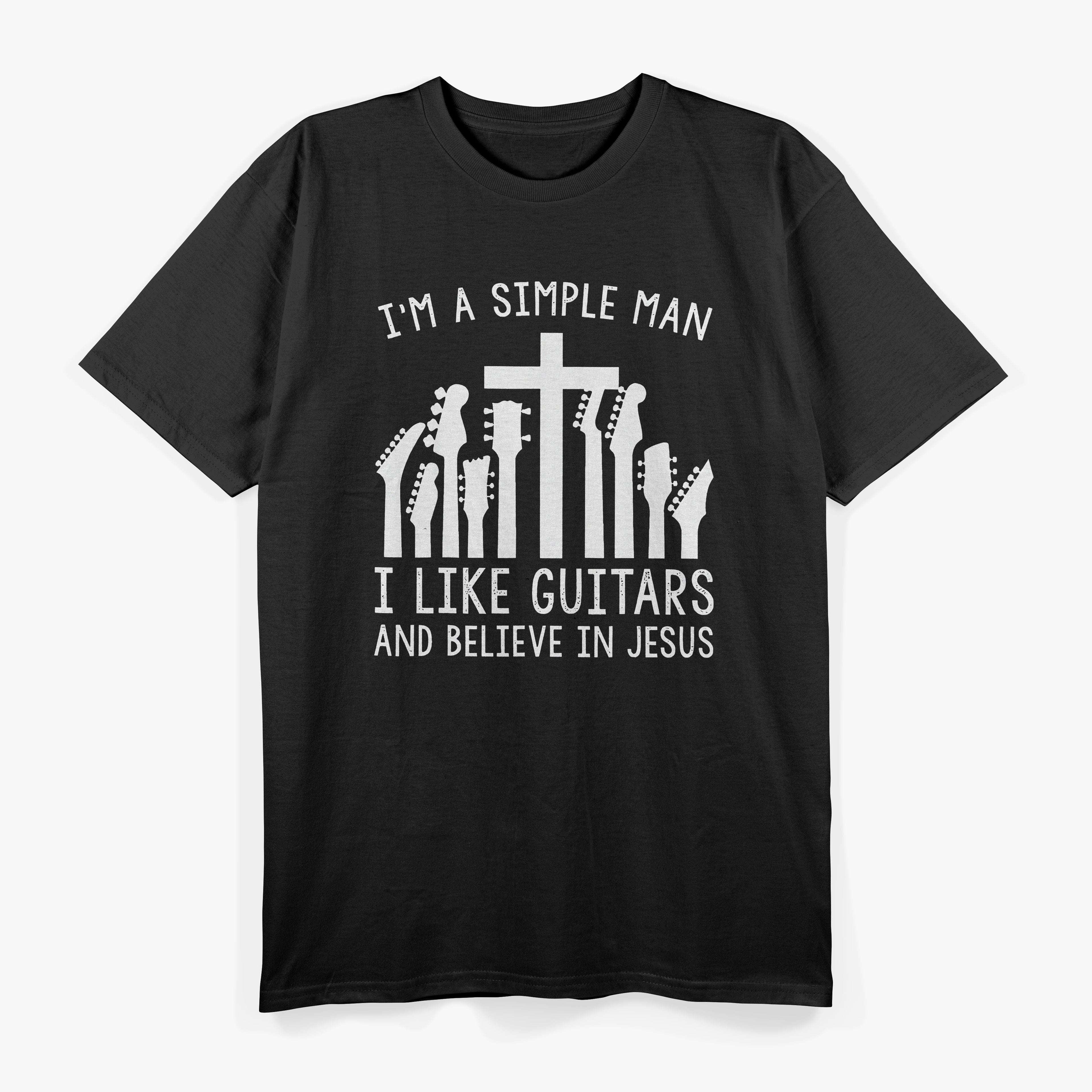 I'm A Simple Man I Like Guitars Musician T-Shirt