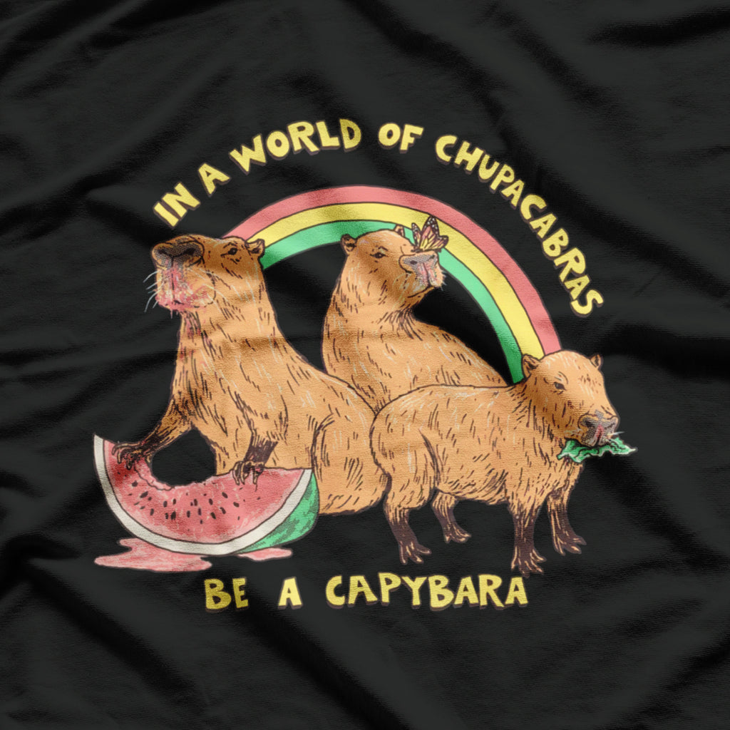 In A World Full Of Chupacabras, Be A Capybara Funny T-Shirt