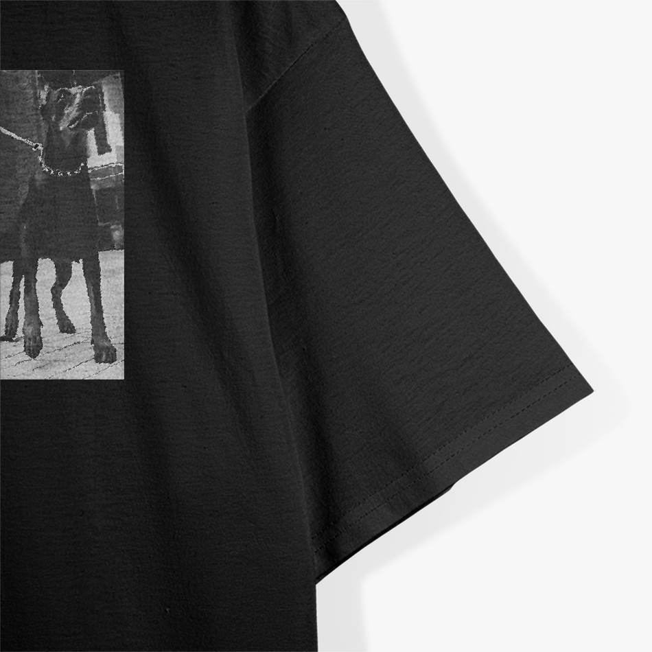Beware Dobermans on Duty Funny Guard Dog Security Warning T-Shirt