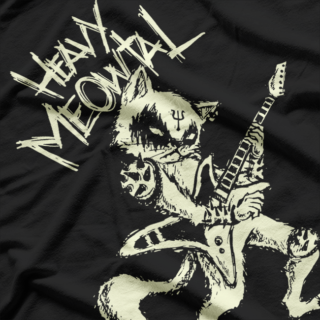 Meowtal - Cat Playing Guitar Like a Rock Star T-Shirt