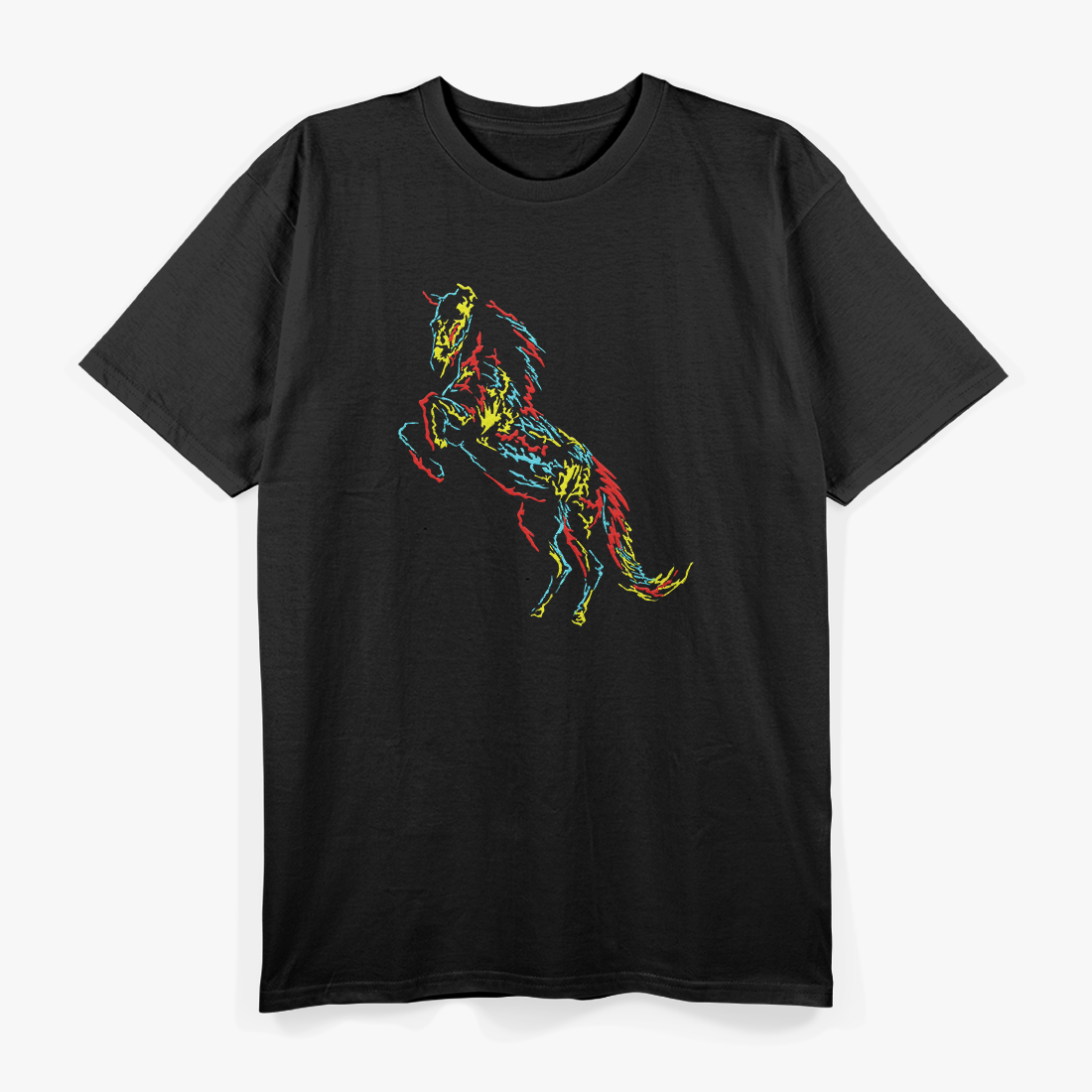 Colorful Abstract Horse Lover Art Funny Ranch Animal T-Shirt