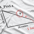 Find X Math Joke Perfect For Teachers and Dad Humor T-Shirt