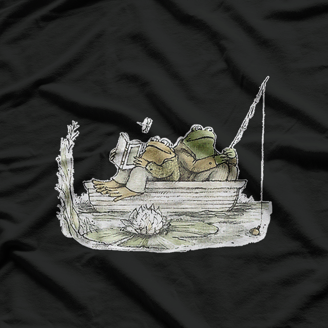 Frog and Toad Fishing – Catch of the Day Retro Nature T-Shirt