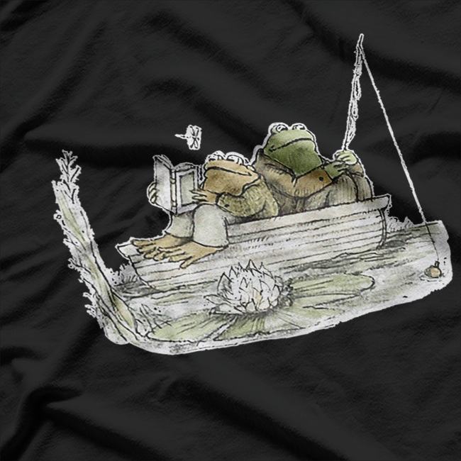 Frog and Toad Fishing – Catch of the Day Retro Nature T-Shirt