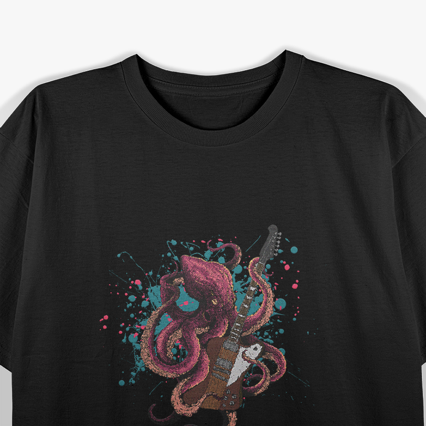 Guitar Octopus – Musical Sea Creature T-Shirt