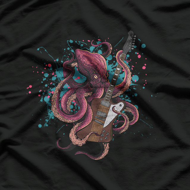 Guitar Octopus – Musical Sea Creature T-Shirt