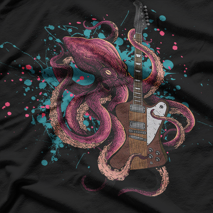 Guitar Octopus – Musical Sea Creature T-Shirt