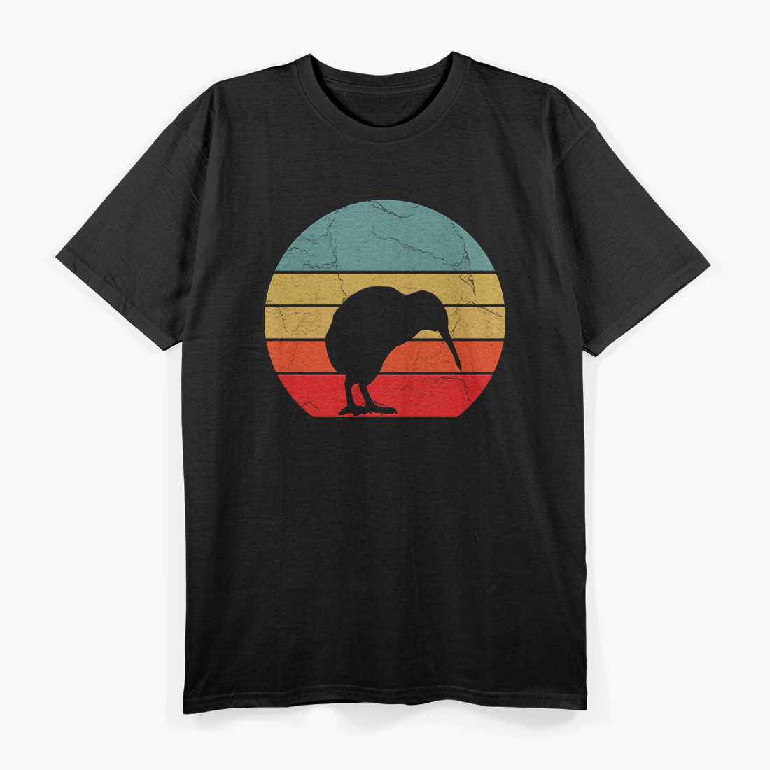 Kiwi Bird Retro Vintage Sunset Animal Lover T-Shirt
