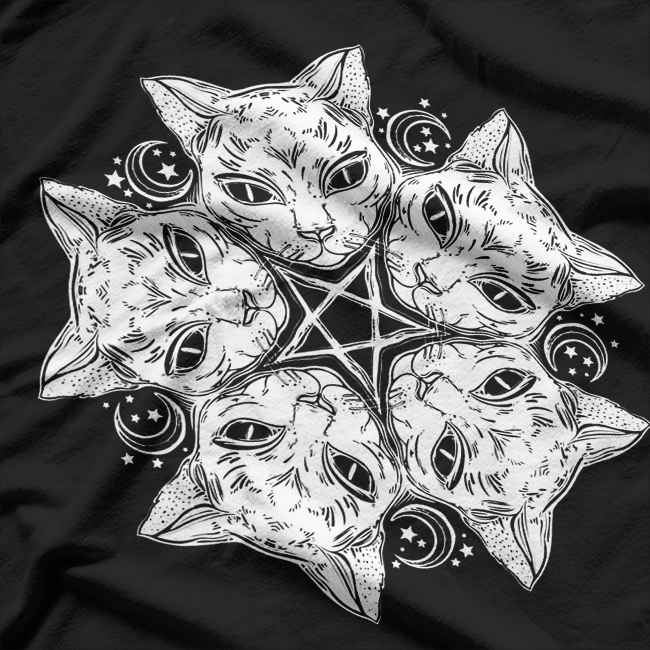 Pentagram Cat T-Shirt