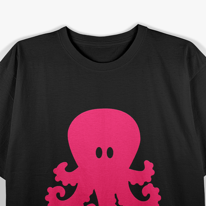 Pink Octopus Fun - Quirky and Cute Animal Lover Design T-Shirt